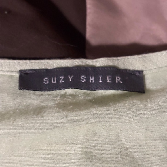 Suzy Shier Light Green Maxi Dress with Buttons and tie waist large - Picture 10 of 13